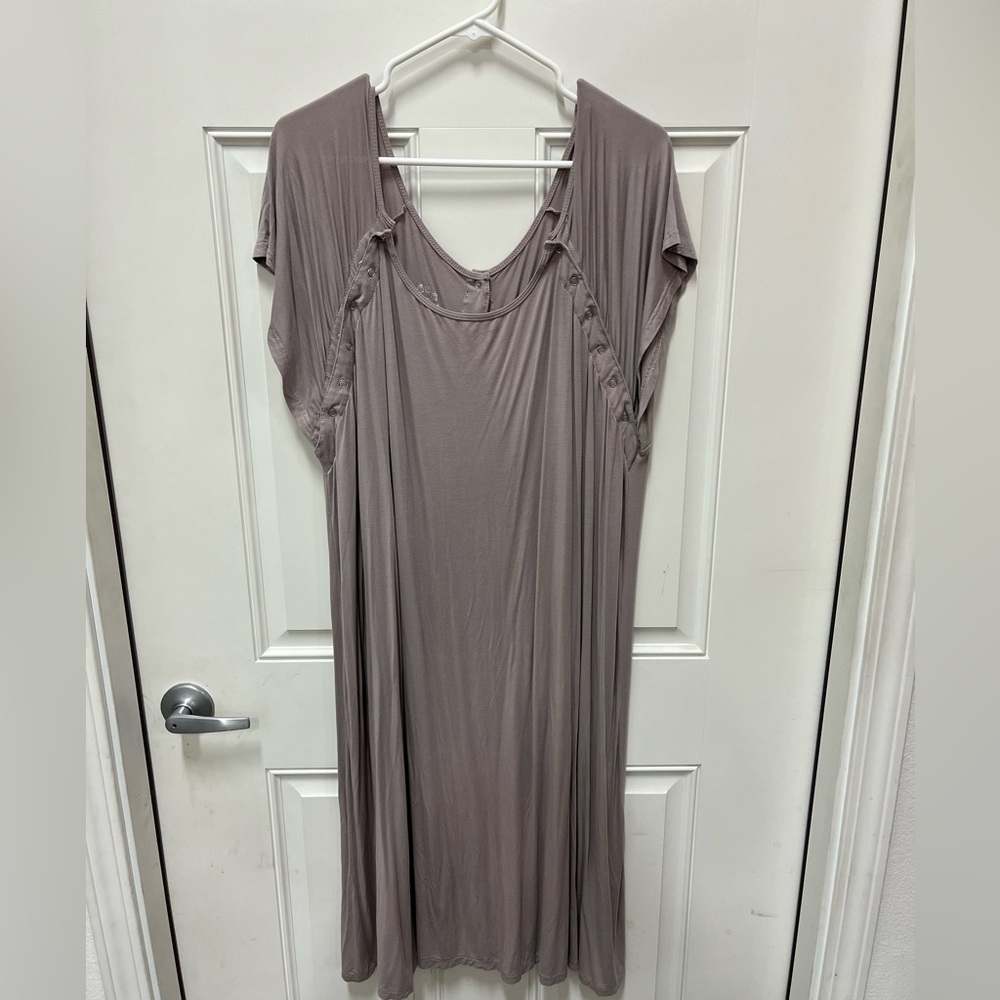 Grey Birthing/ Hospital Gown